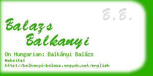 balazs balkanyi business card